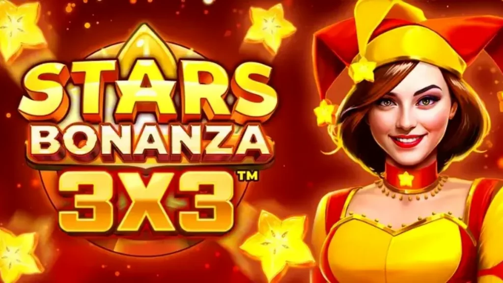 Tampilan visual slot Stars Bonanza 3x3 dengan tema buah dan kosmik