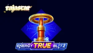 Tampilan visual neon dan simbol elektrik pada slot Energy True Blitz